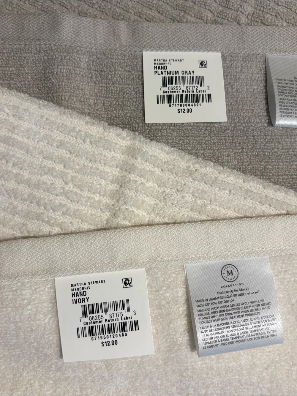 Lauren Ralph 2 bath towels, Martha Stewart 2 hand towels NWT Never used